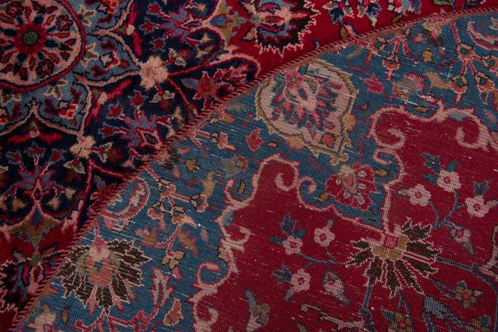6' 4 x 9' 8 Hand Knotted Mashad Persian Wool Rug