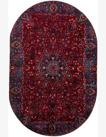 6' 4 x 9' 8 Hand Knotted Mashad Persian Wool Rug