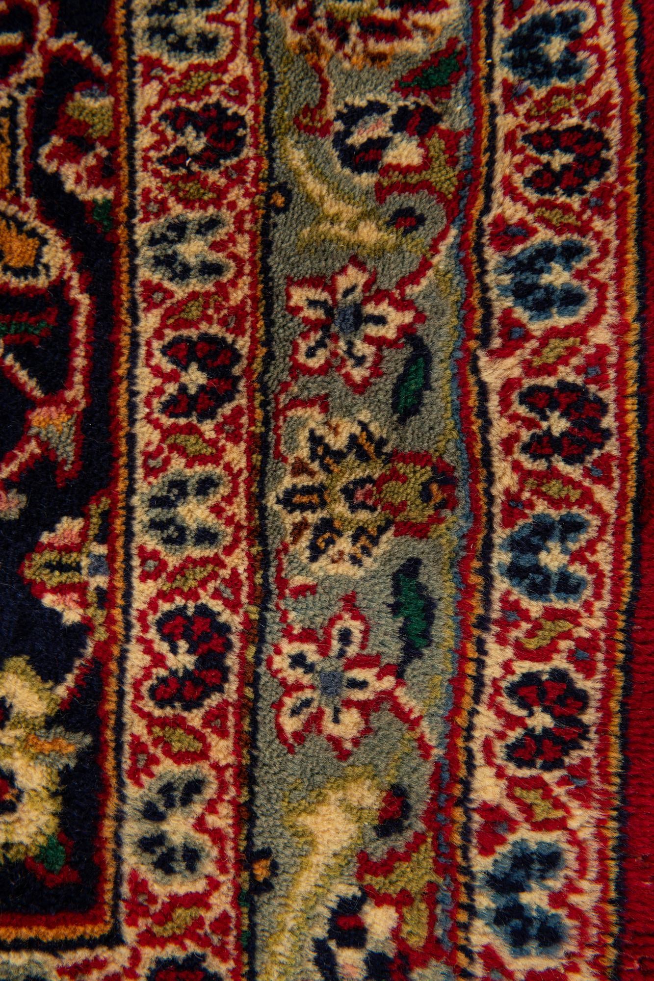 9' 6 x 12' 9 Hand Knotted Mashad Persian Wool Rug