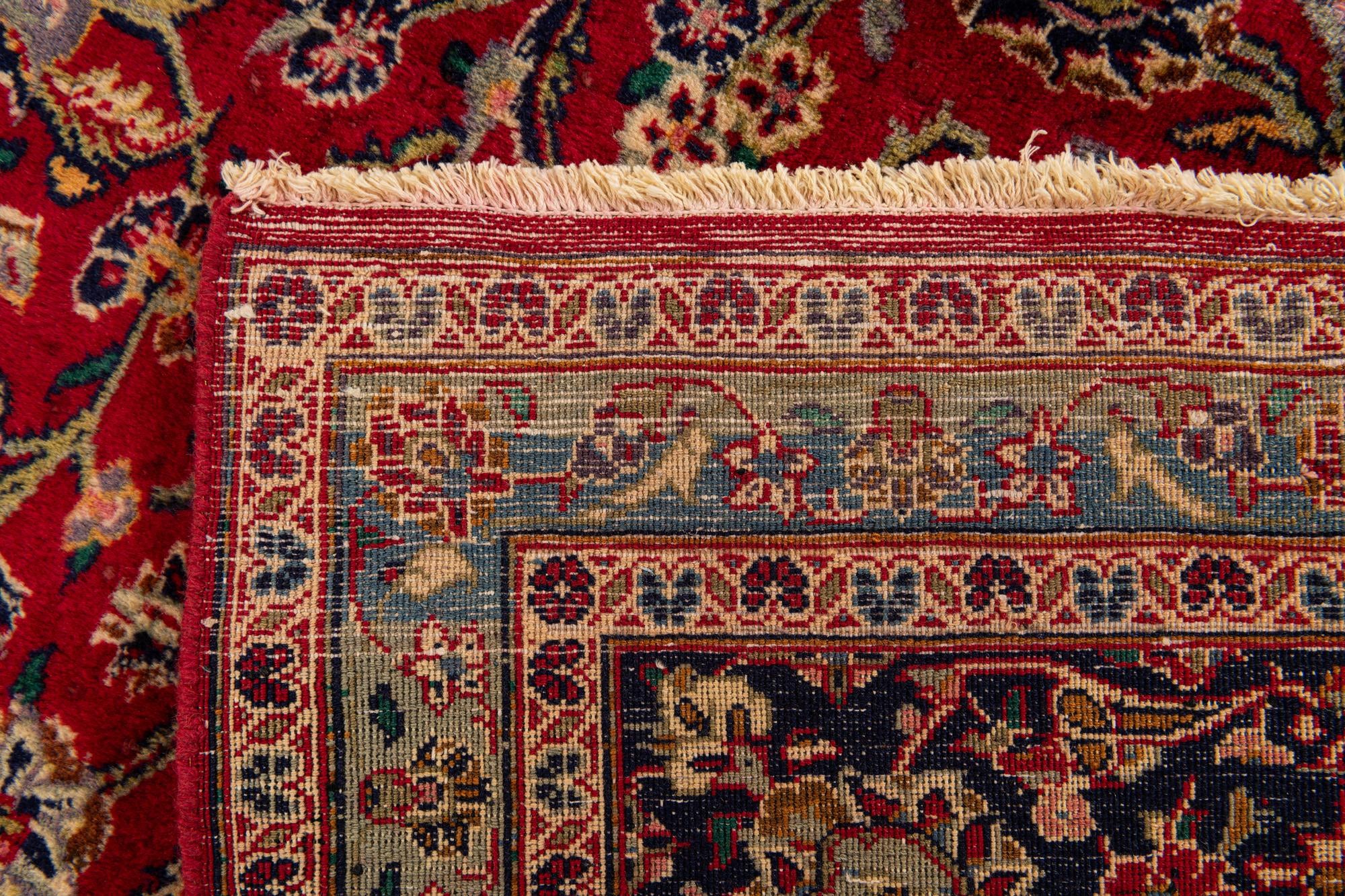 9' 6 x 12' 9 Hand Knotted Mashad Persian Wool Rug