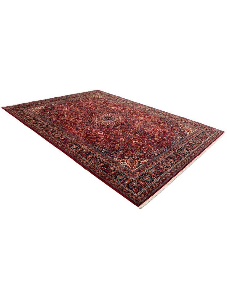 Detail image of 10' x 13' 3 Hand Knotted Mashad Persian Wool Rug