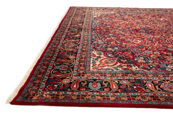 10' x 13' 3 Hand Knotted Mashad Persian Wool Rug