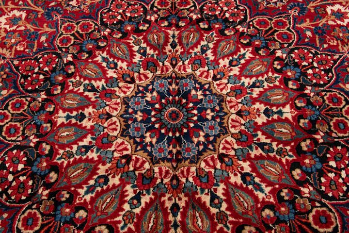 10' x 13' 3 Hand Knotted Mashad Persian Wool Rug