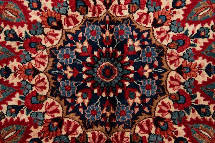 10' x 13' 3 Hand Knotted Mashad Persian Wool Rug