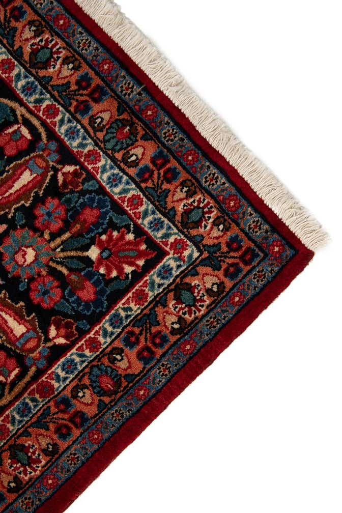 10' x 13' 3 Hand Knotted Mashad Persian Wool Rug