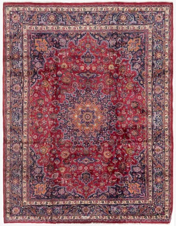 10' x 12' 10 Hand Knotted Mashad Persian Wool Rug