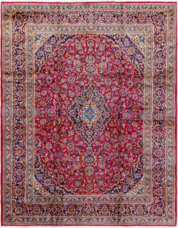 9' 10 x 12' 7 Hand Knotted Mashad Persian Wool Rug