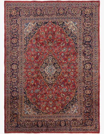9' 8 x 13' 5 Hand Knotted Mashad Persian Wool Rug