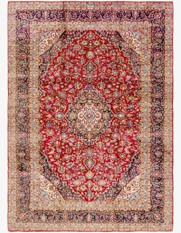 9' 8 x 13' Hand Knotted Mashad Persian Wool Rug