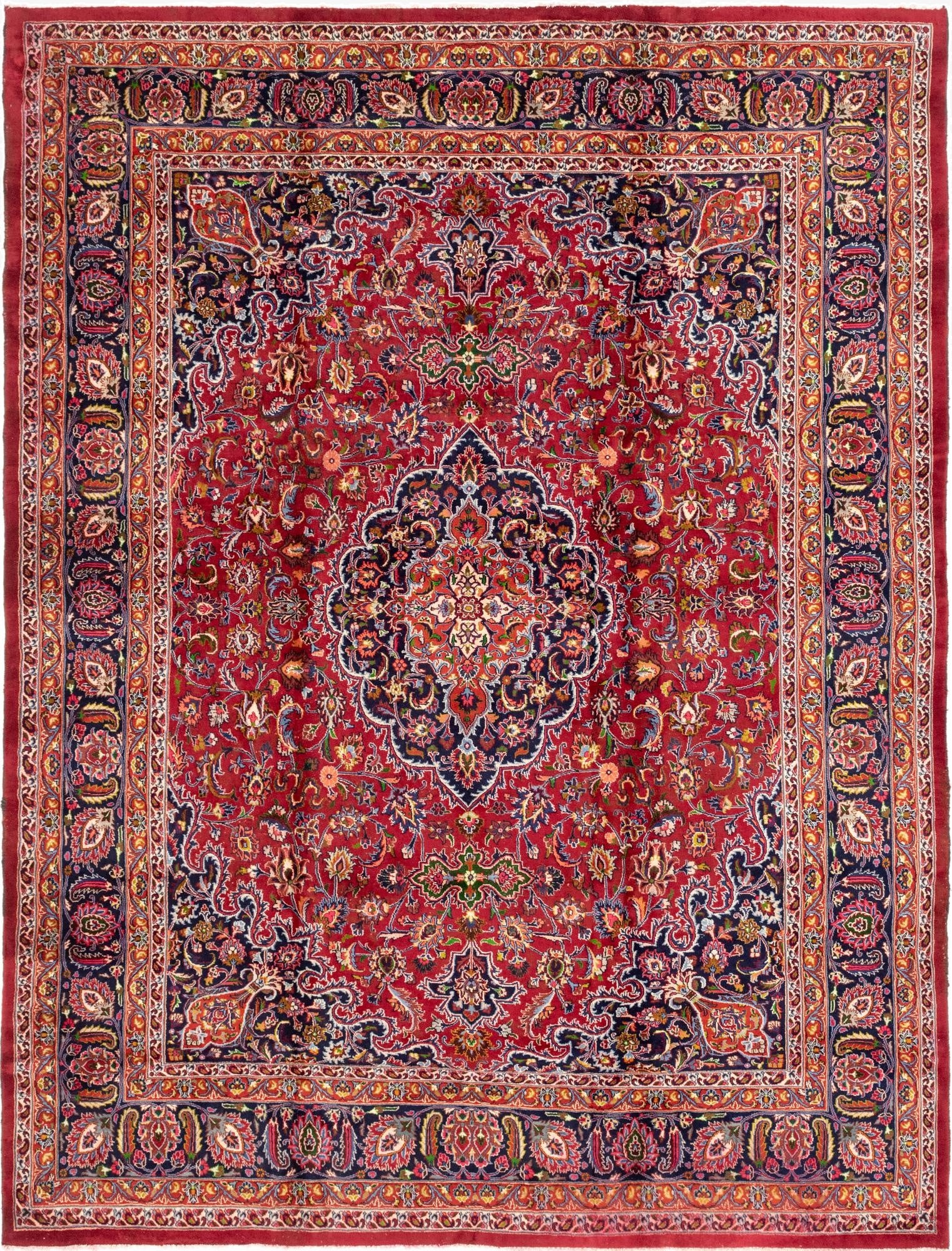 300cm x 390cm  Hand Knotted Mashad Persa Wool Alfombra