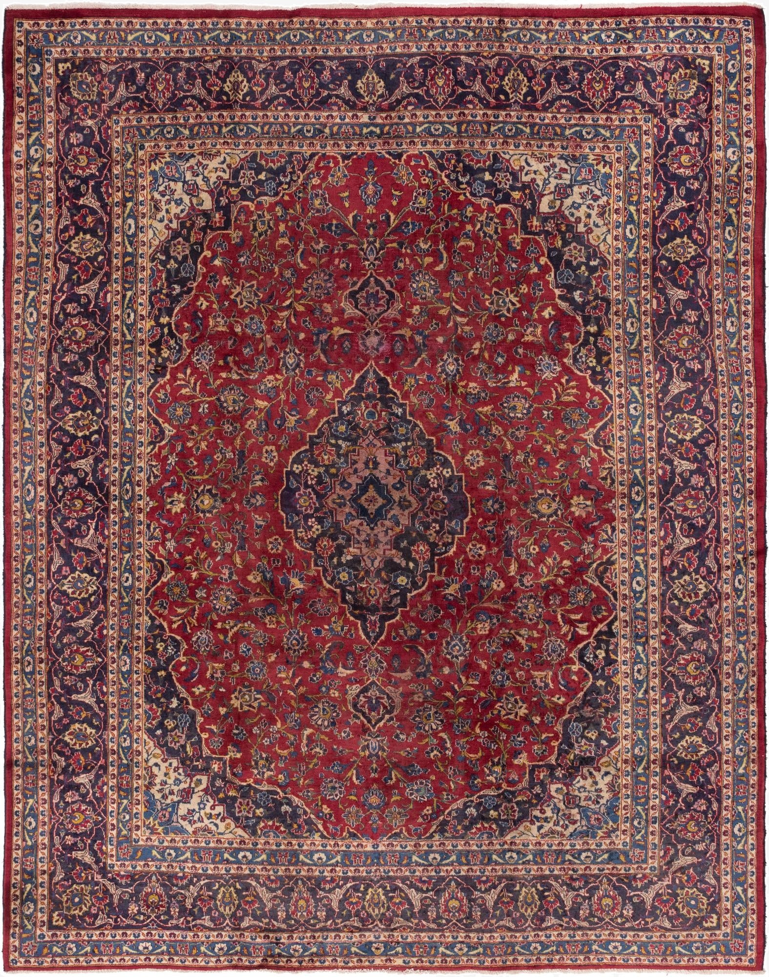 300cm x 373cm  Hand Knotted Mashad Persa Wool Alfombra