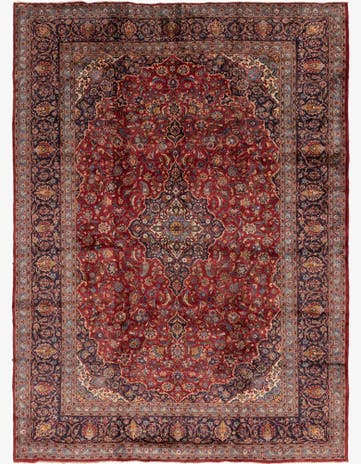 9' 9 x 13' 2 Hand Knotted Mashad Persian Wool Rug
