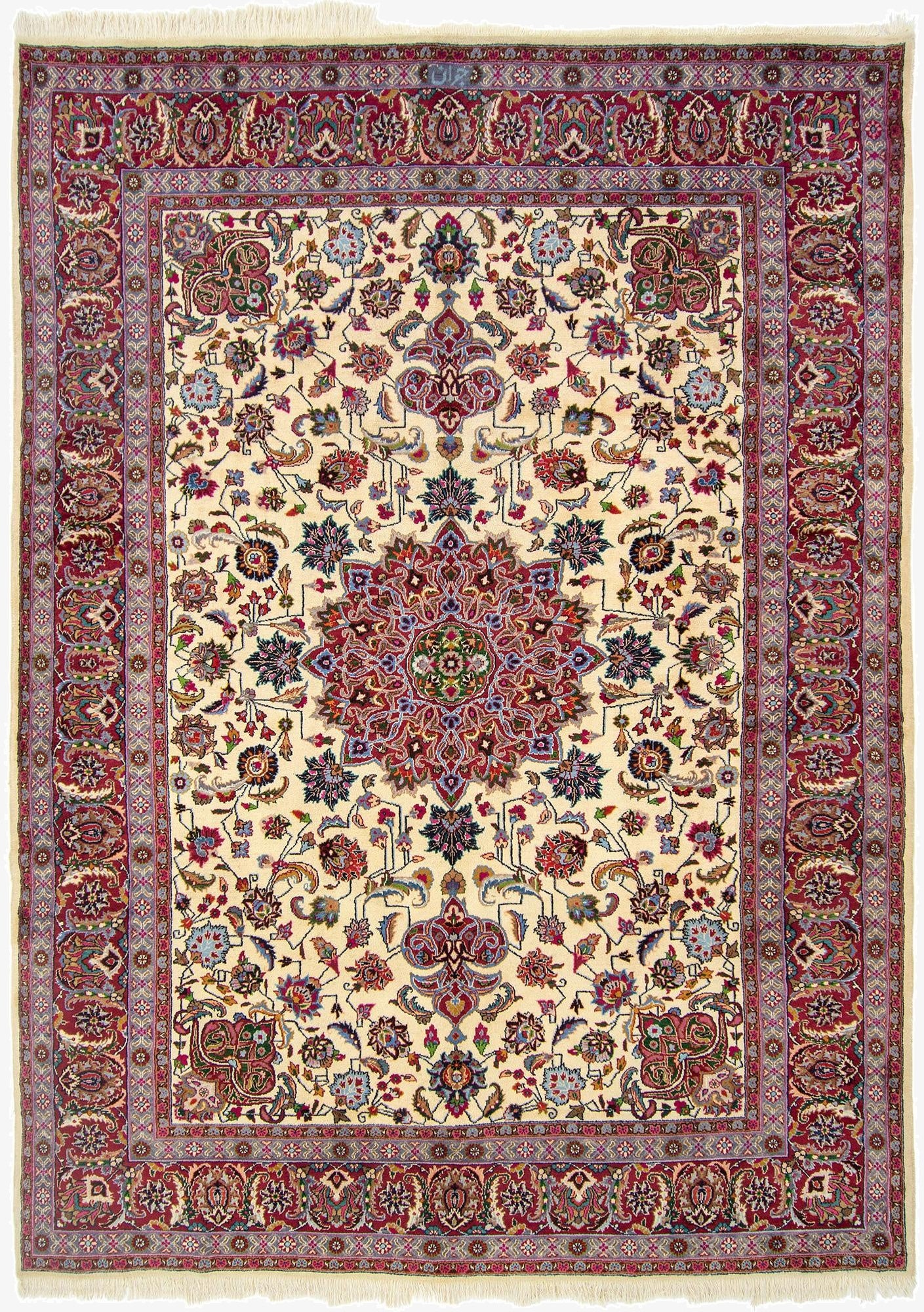 8' 2 x 11' 1  Hand Knotted Mashad Persian Wool Rug