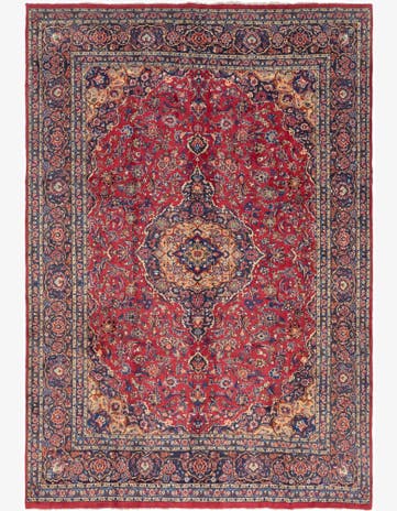 9' 10 x 13' 8 Hand Knotted Mashad Persian Wool Rug