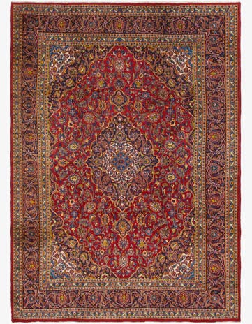9' 8 x 13' 7 Hand Knotted Mashad Persian Wool Rug