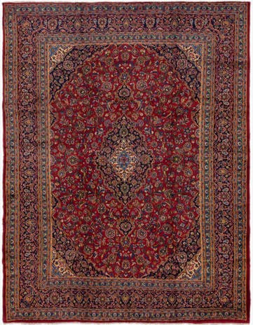 9' 10 x 12' 10 Hand Knotted Mashad Persian Wool Rug