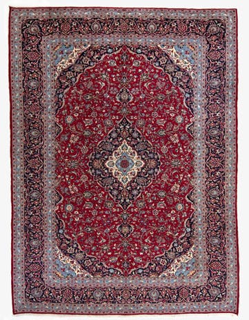 9' 9 x 13' 3 Hand Knotted Mashad Persian Wool Rug