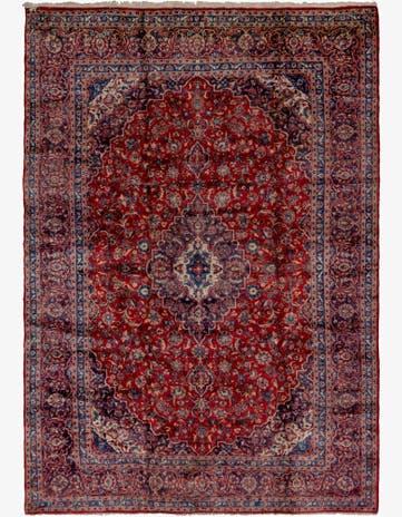 9' x 12' 10 Hand Knotted Mashad Persian Wool Rug