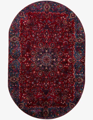 6' 4 x 9' 8 Hand Knotted Mashad Persian Wool Rug