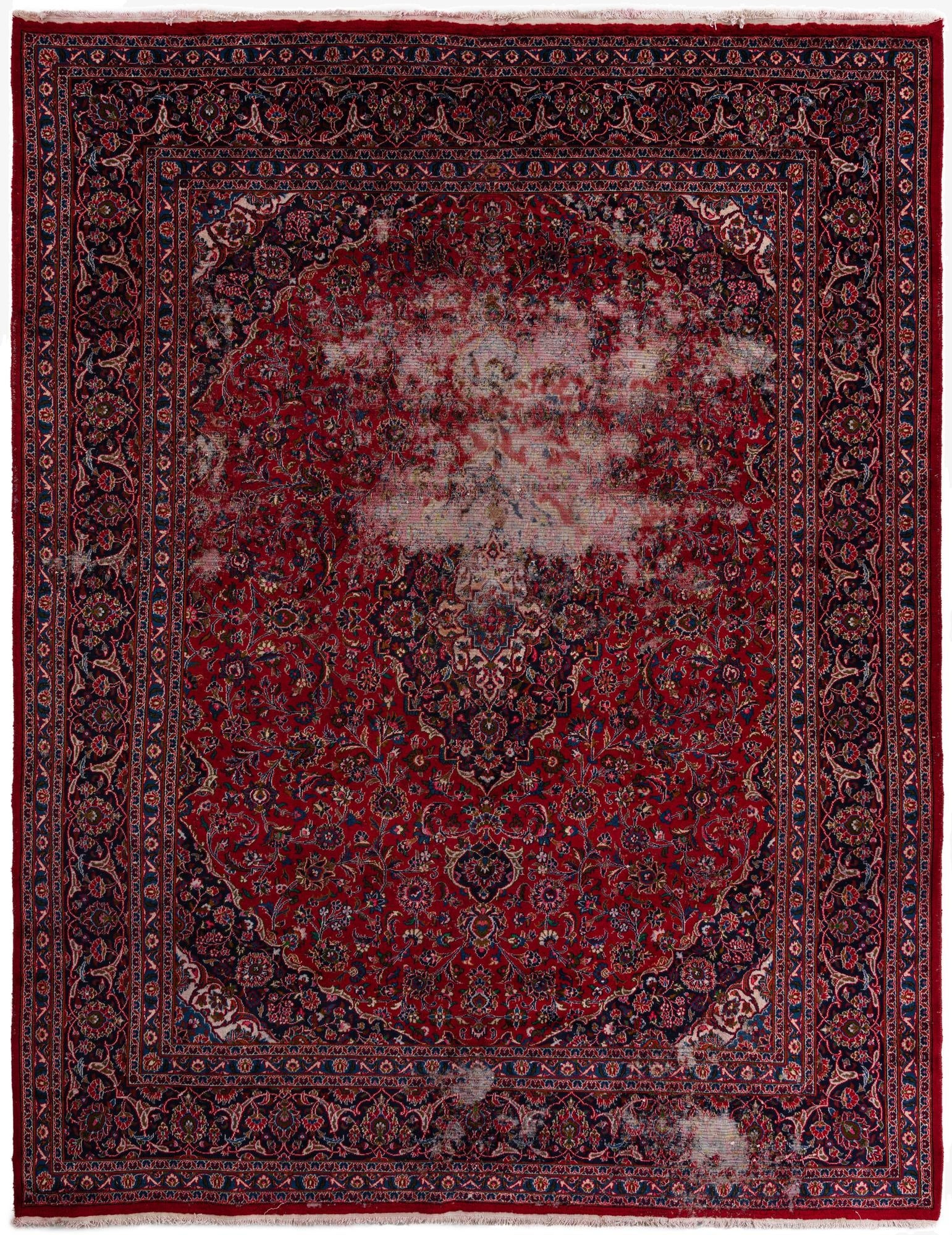 9' 10 x 13'  Hand Knotted Mashad Persian Wool Rug