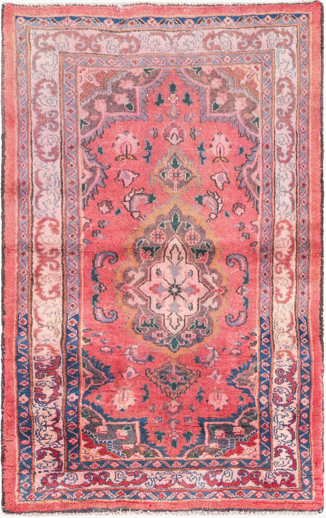3' 1 x 5' Hand Knotted Mashad Persian Wool Rug