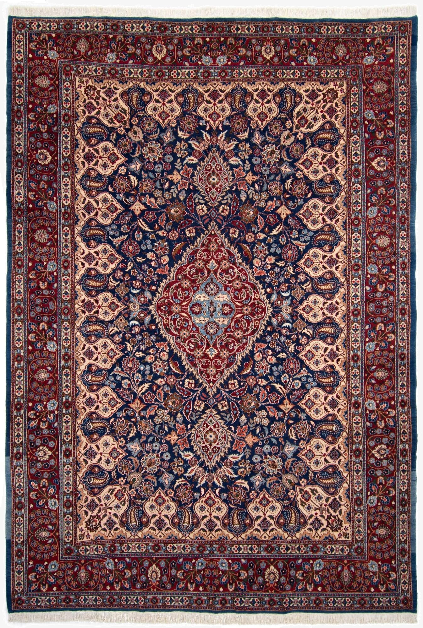 8' x 11' 8  Hand Knotted Mashad Persian Wool Rug