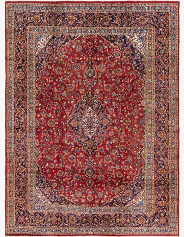 9' 10 x 12' 8 Hand Knotted Mashad Persian Wool Rug