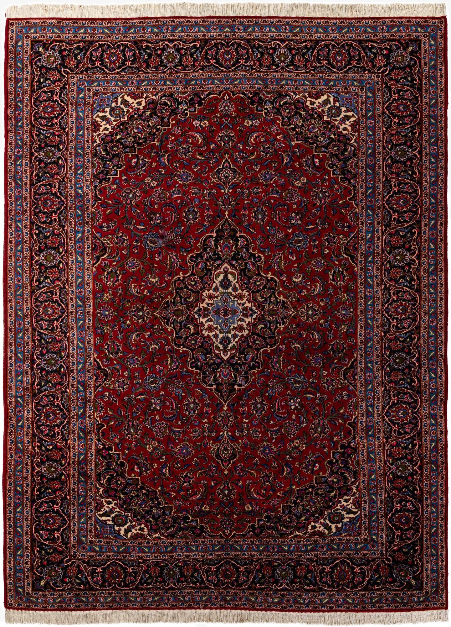 9' 10 x 13' 2  Hand Knotted Mashad Persian Wool Rug