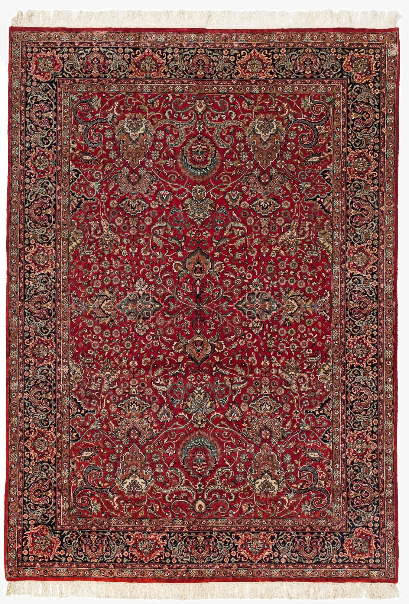 5' 9 x 8' 1  Hand Knotted Mashad Oriental Wool Rug