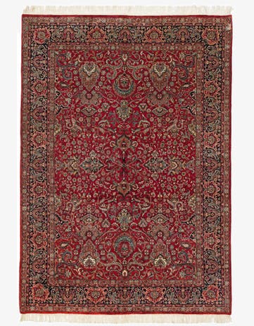 5' 9 x 8' 1 Hand Knotted Mashad Oriental Wool Rug