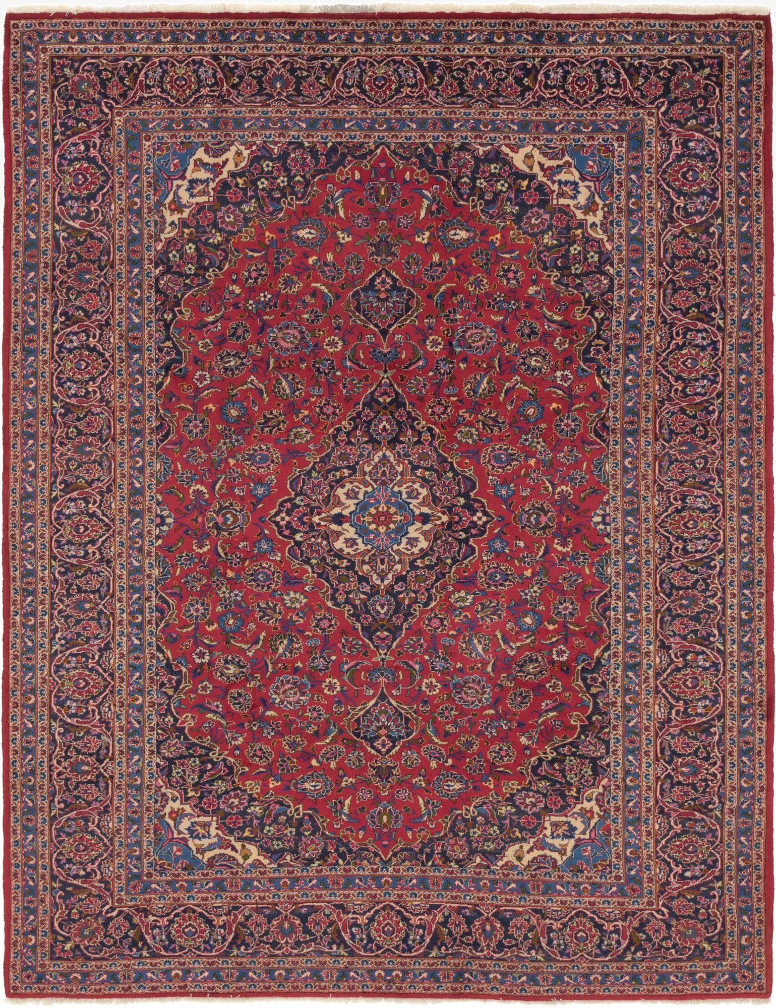 10' x 13'  Hand Knotted Mashad Persian Wool Rug