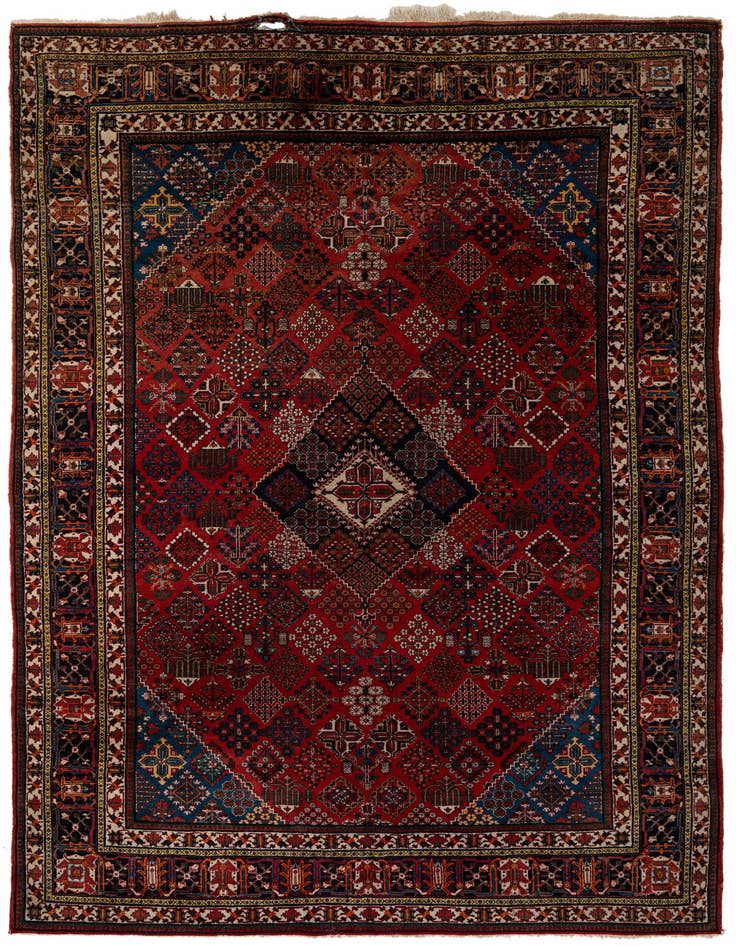 Detail image of 7' 10 x 11' 4 Hand Knotted Maymeh Persian Wool Rug