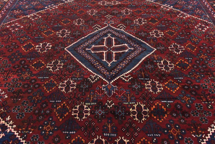 Detail image of 9' 2 x 12' 3 Hand Knotted Maymeh Persian Wool Rug