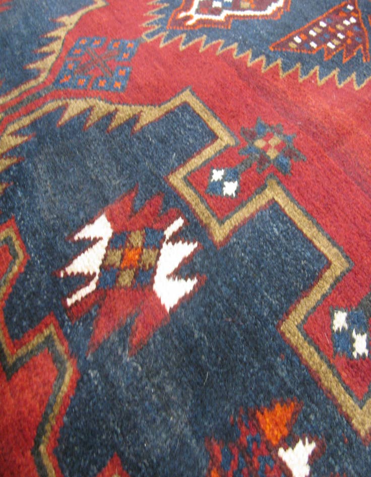 Detail image of 4' 1 x 5' 6 Hand Knotted Mazlaghan Persian Wool Rug