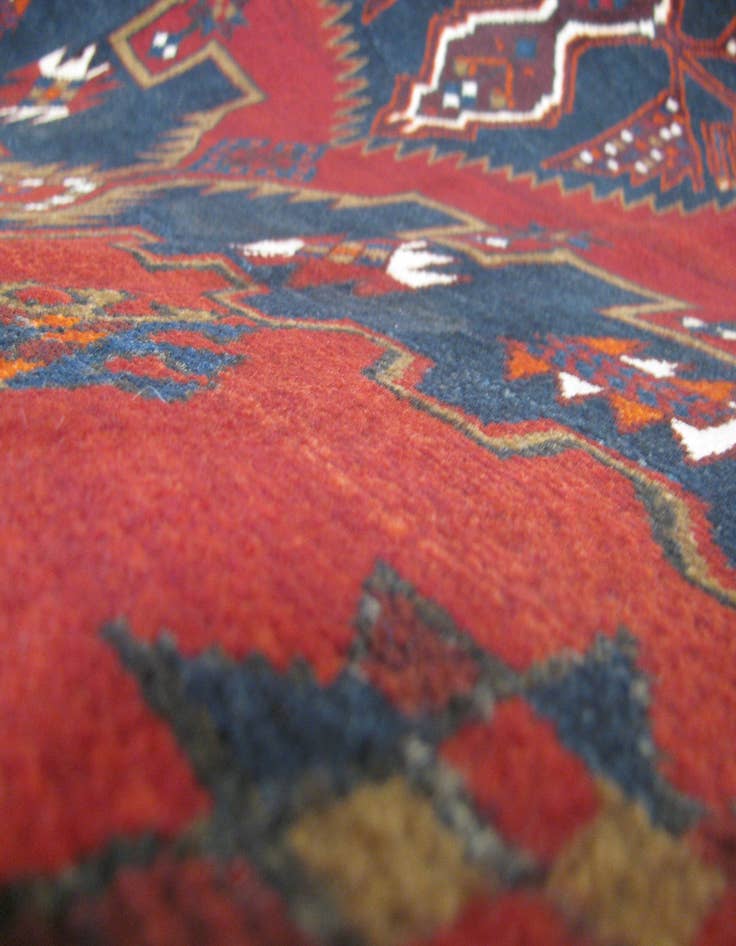 Detail image of 4' 1 x 5' 6 Hand Knotted Mazlaghan Persian Wool Rug