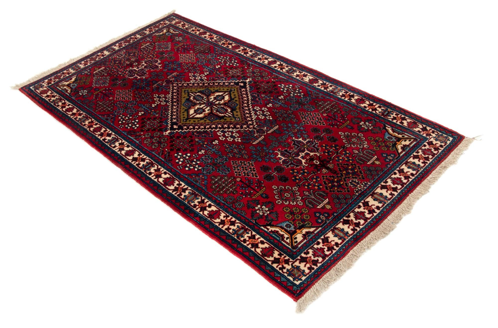 3' 7 x 6' 2 Hand Knotted Meimeh Persian Wool Rug
