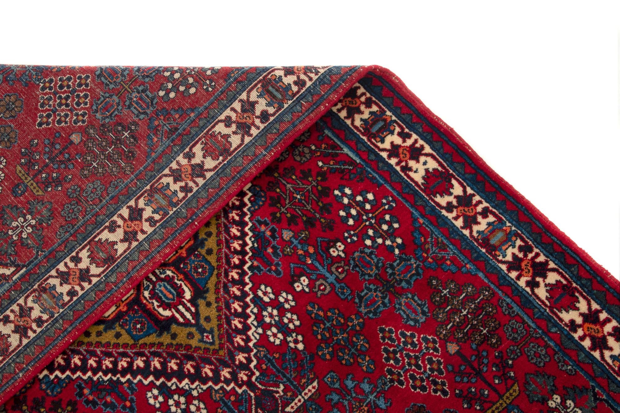 3' 7 x 6' 2 Hand Knotted Meimeh Persian Wool Rug