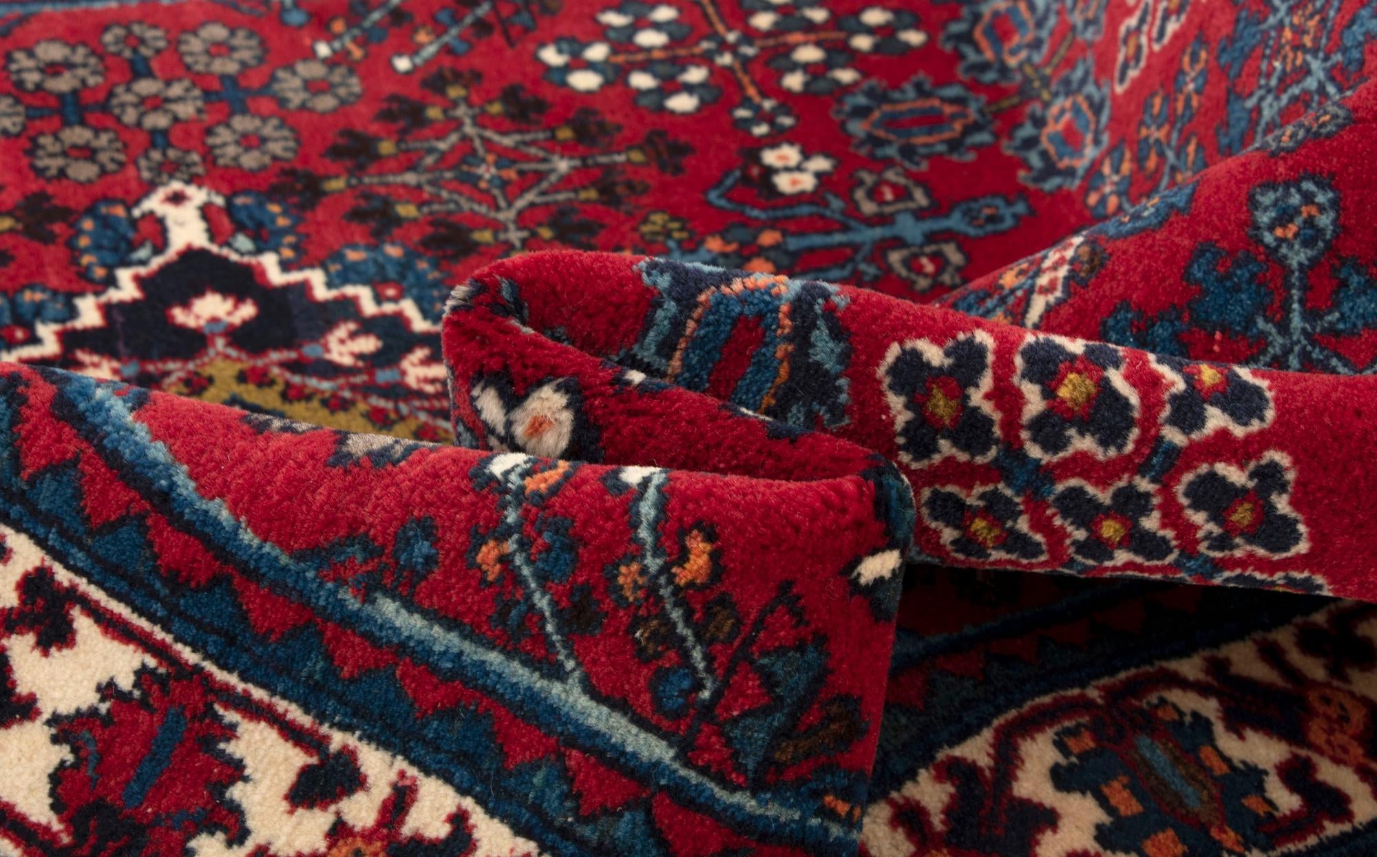 3' 7 x 6' 2 Hand Knotted Meimeh Persian Wool Rug
