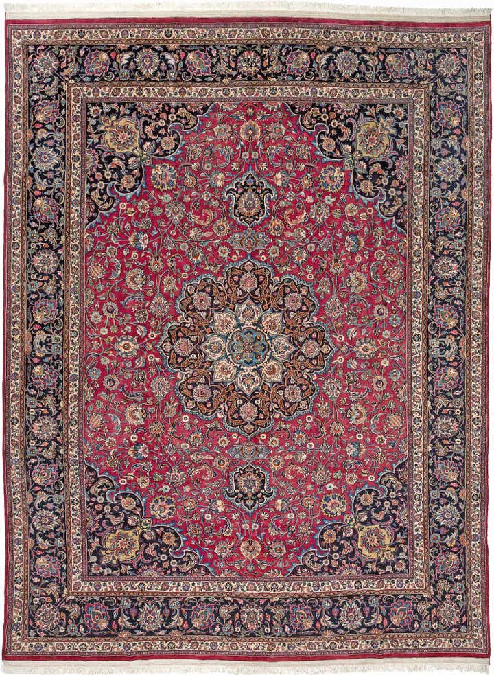 9' 8 x 12' 6 Meshed with Silk Rug