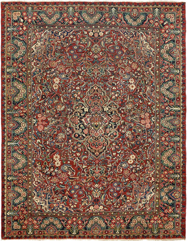 Detail image of 10' 3 x 14' Hand Knotted Meshkabad Persian Wool Rug