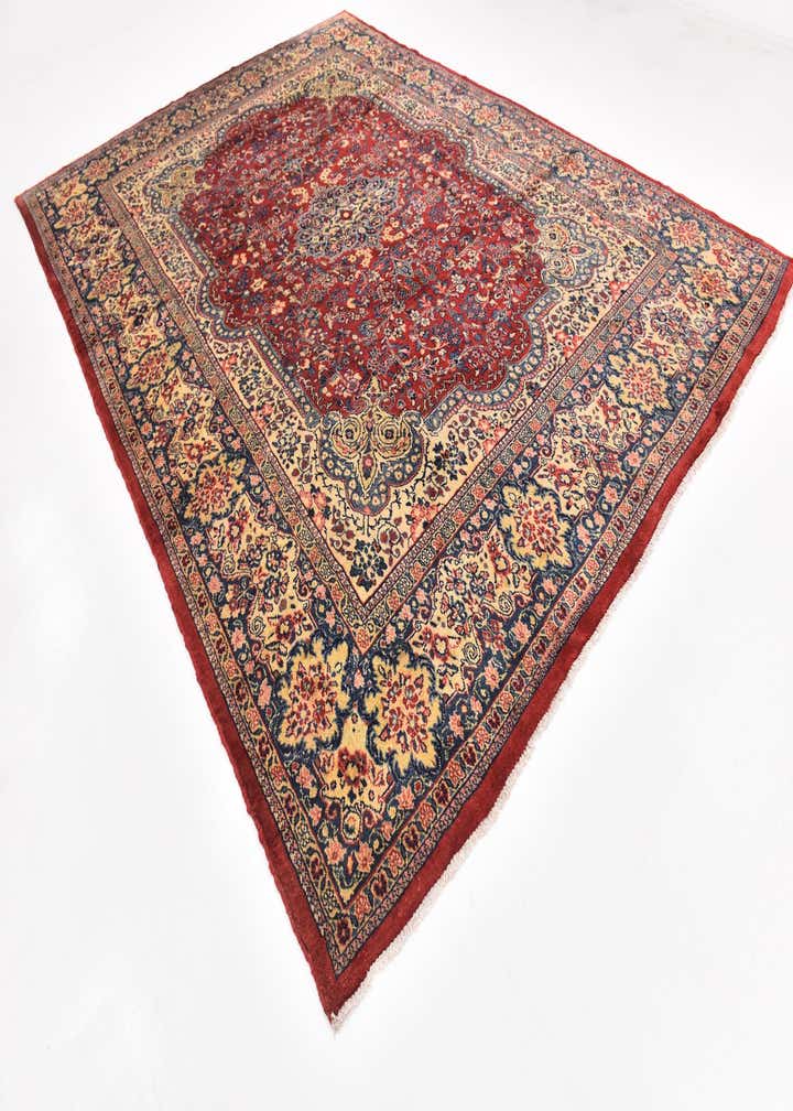 10' x 13' 7 Hand Knotted Meshkabad Persian Wool Rug