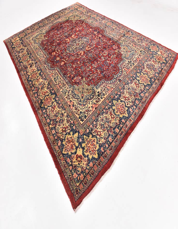 Detail image of 10' x 13' 7 Hand Knotted Meshkabad Persian Wool Rug