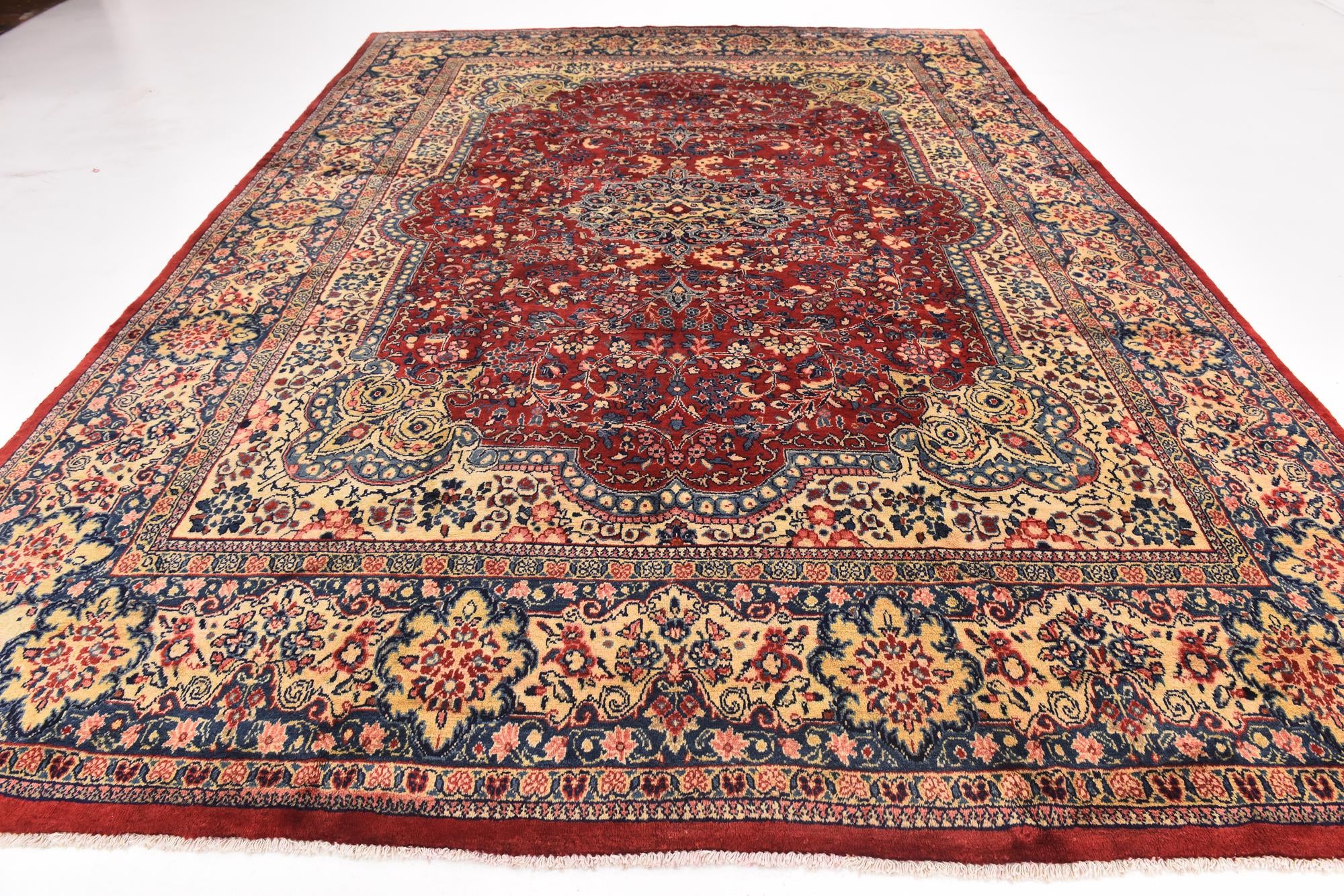 305cm x 415cm Hand Knotted Meshkabad Persian Wool Rug