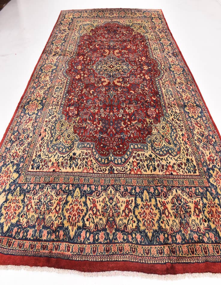 Detail image of 10' x 13' 7 Hand Knotted Meshkabad Persian Wool Rug