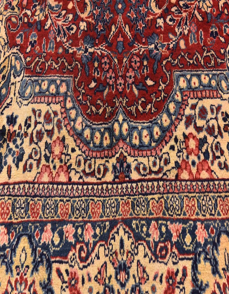 Detail image of 10' x 13' 7 Hand Knotted Meshkabad Persian Wool Rug