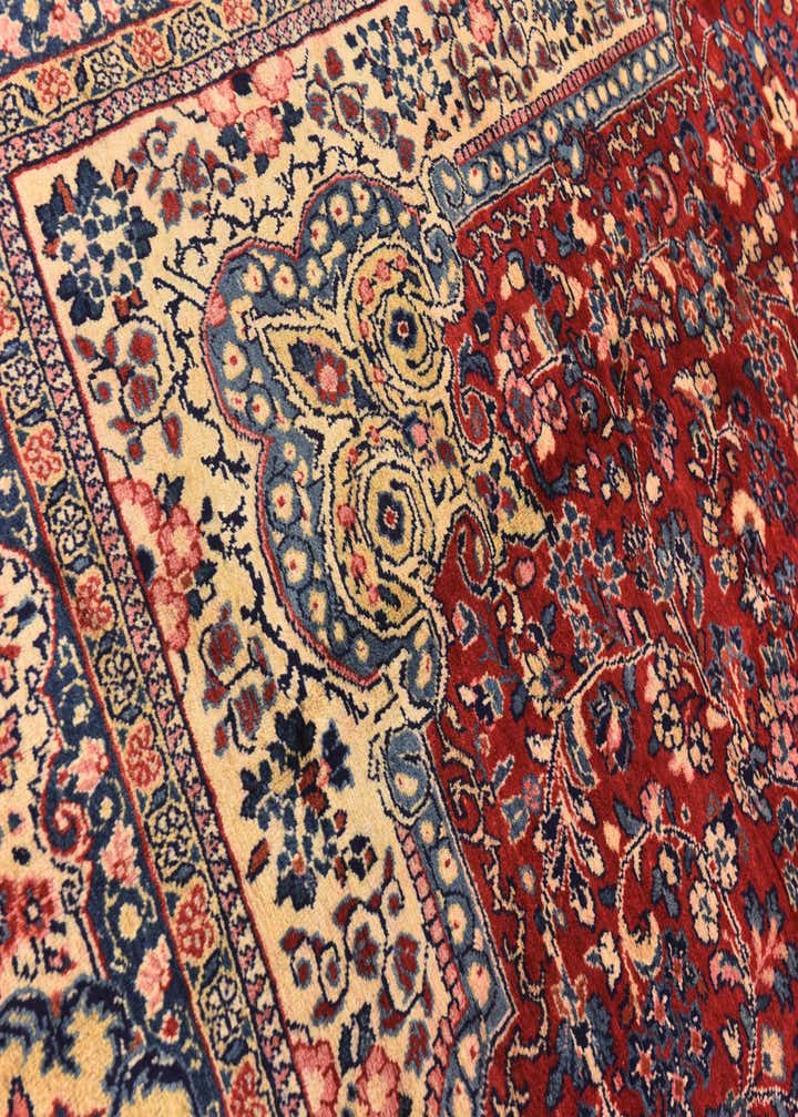 10' x 13' 7 Hand Knotted Meshkabad Persian Wool Rug