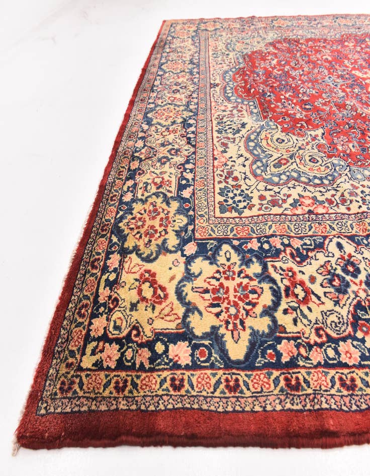 Detail image of 10' x 13' 7 Hand Knotted Meshkabad Persian Wool Rug
