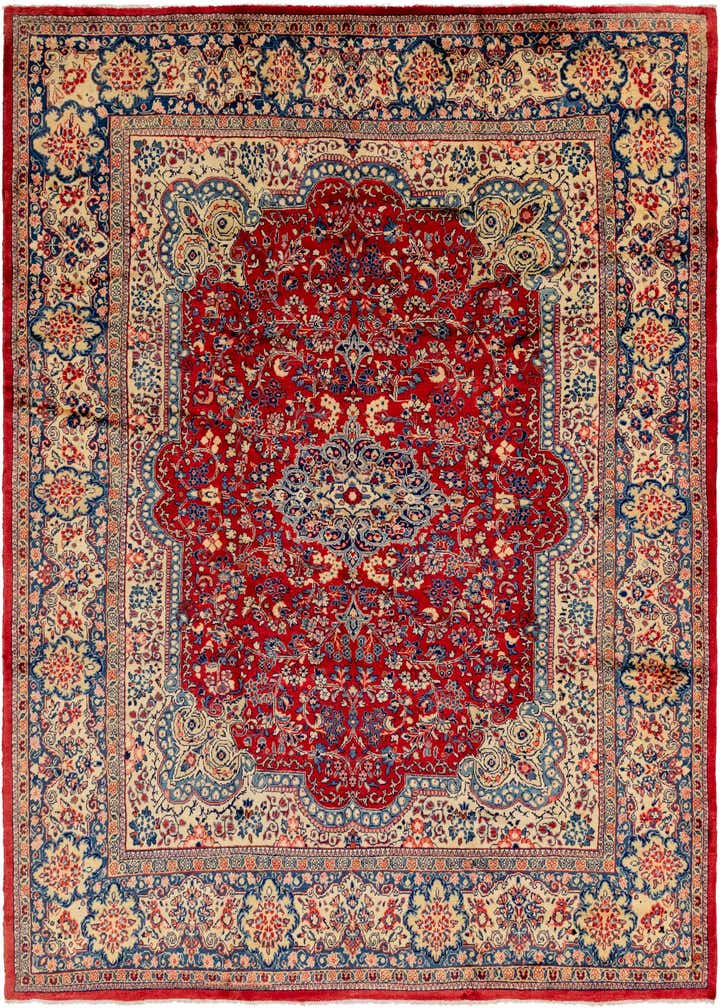 10' x 13' 7 Hand Knotted Meshkabad Persian Wool Rug