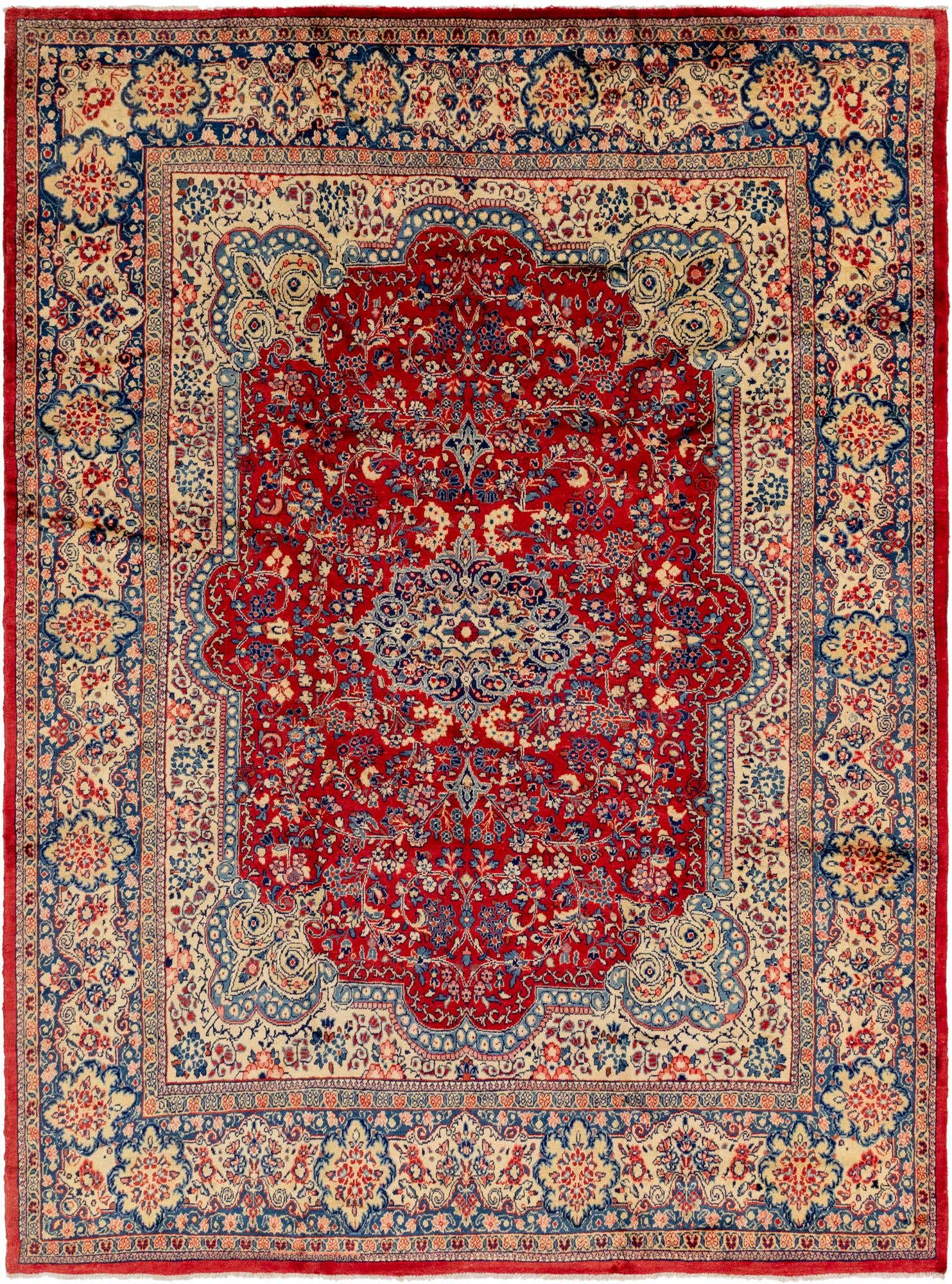 305cm x 415cm Hand Knotted Meshkabad Persian Wool Rug