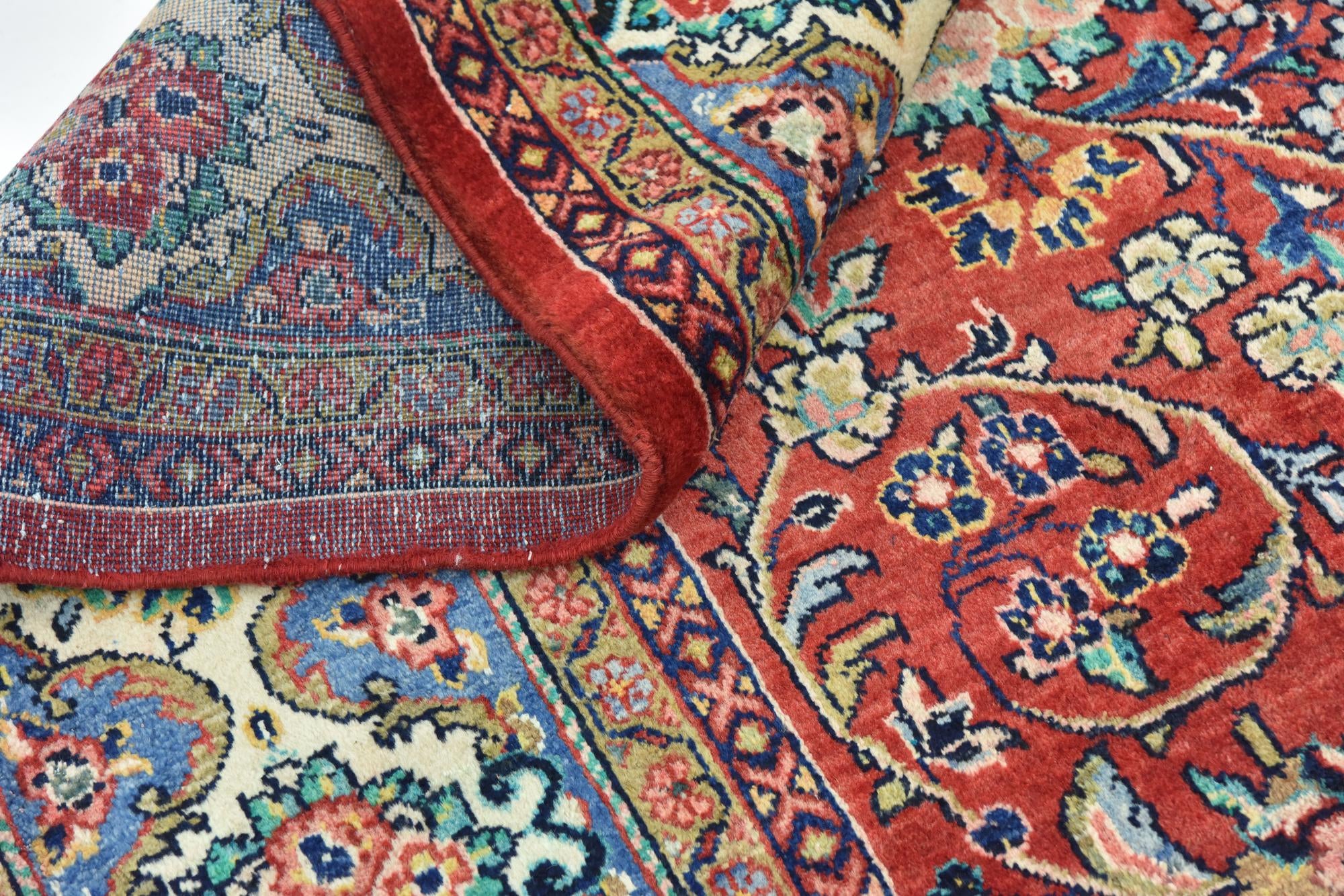 9' 9 x 13' Hand Knotted Meshkabad Persian Wool Rug